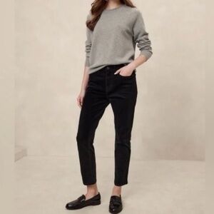 Banana Republic Factory Black Slim High Rise Corduroy Pants 30 10